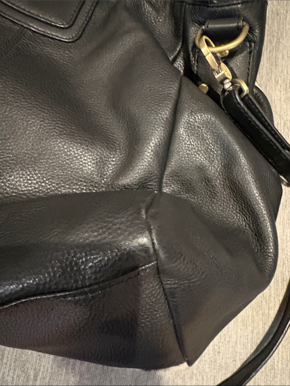 HOBO Black and White Cowhide Satchel - Picture 6 of 9